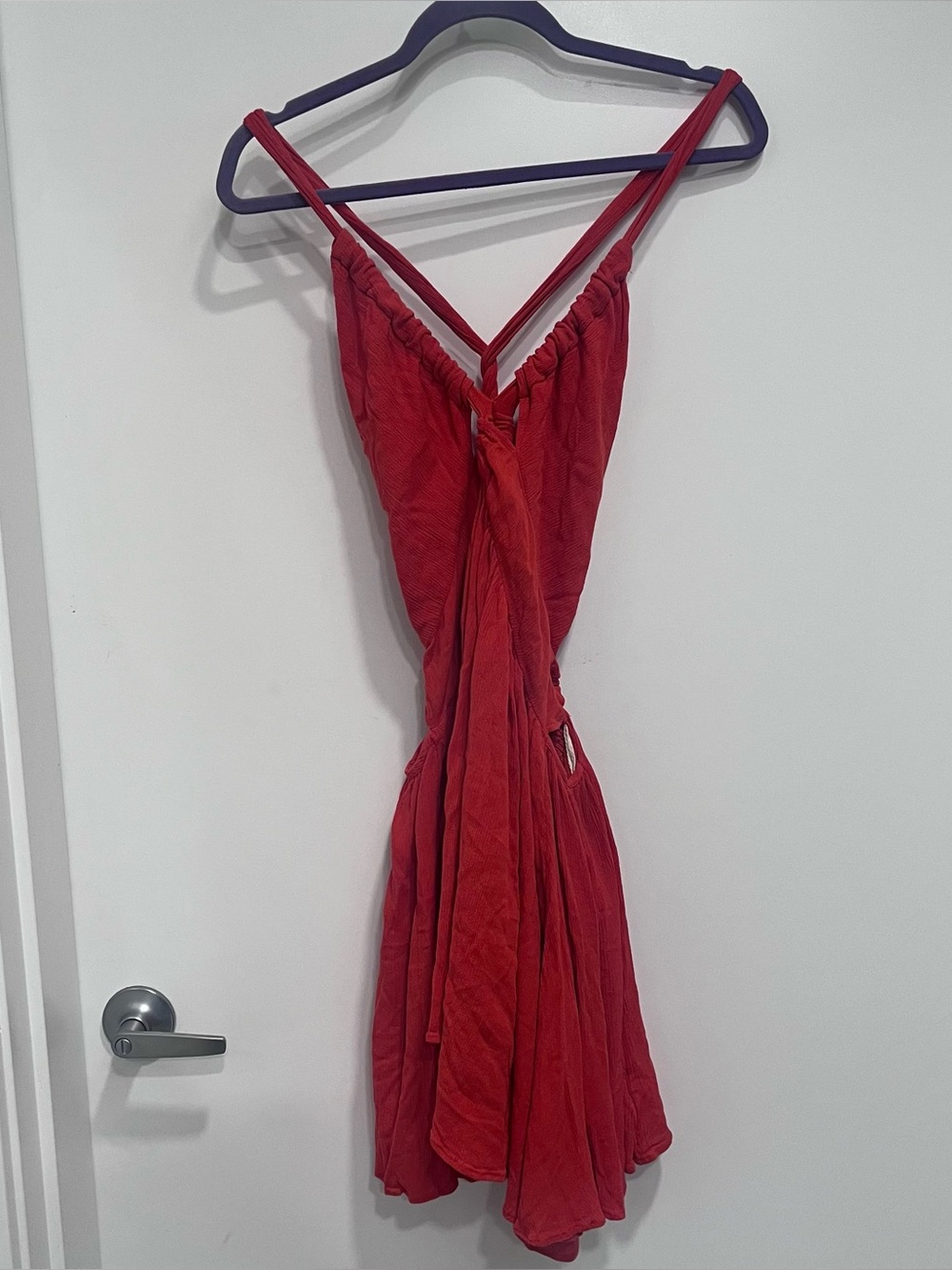 Free People Sleeveless Sundress Beachy Tie Cutout Summer Medium Strappy Boho